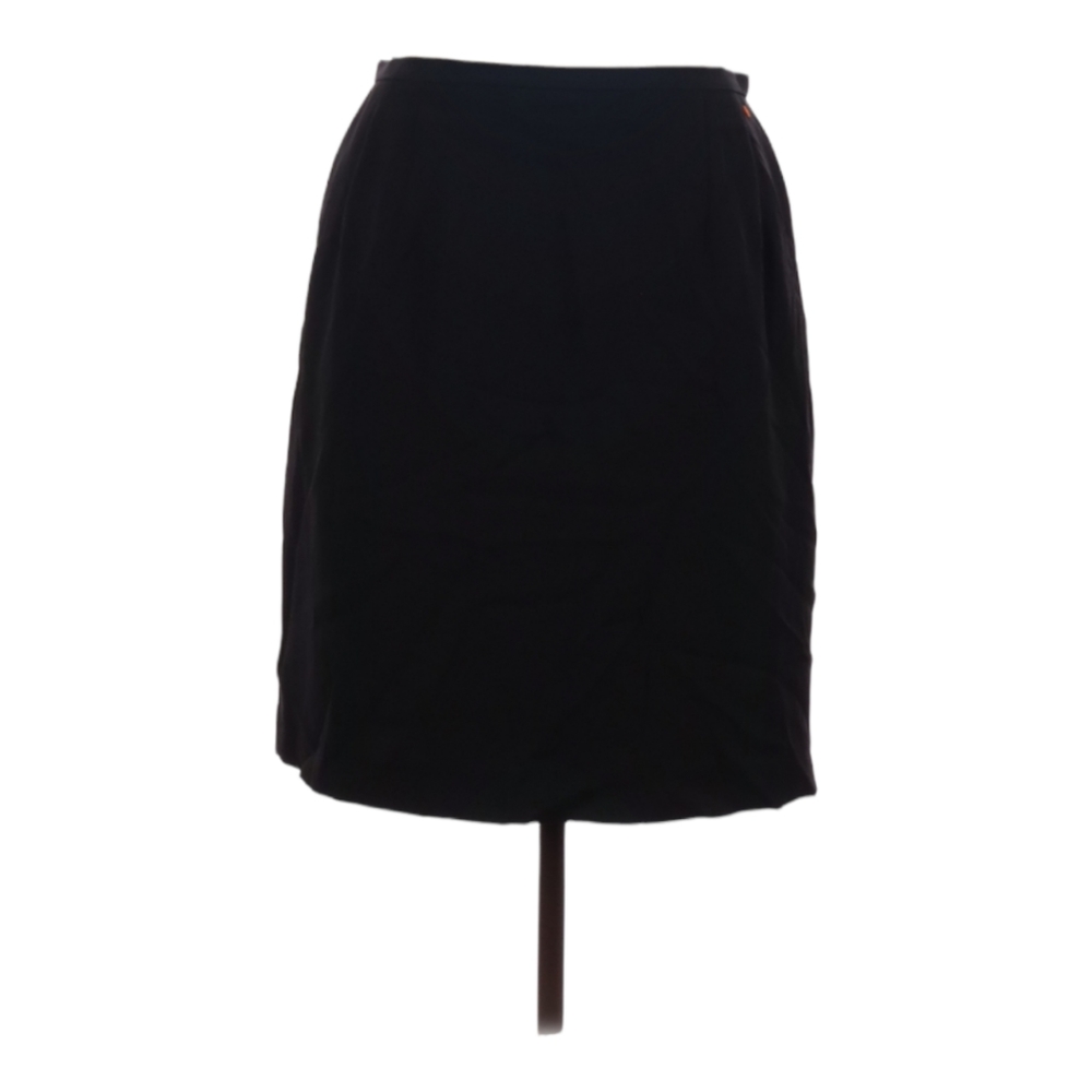Harve Benard Casual Skirt Size 12 Black Knee Length Career Work Modest Classic - Picture 1 of 6